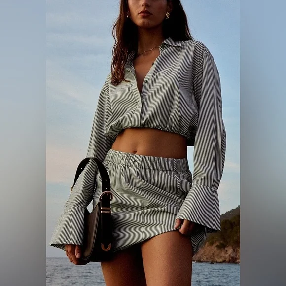 SIMKHAI Blythe Cropped Button Down Top Size XS - Picture 12 of 12